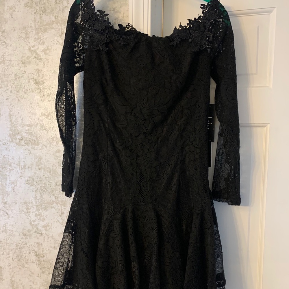 Lulu’s off the shoulder lace dress